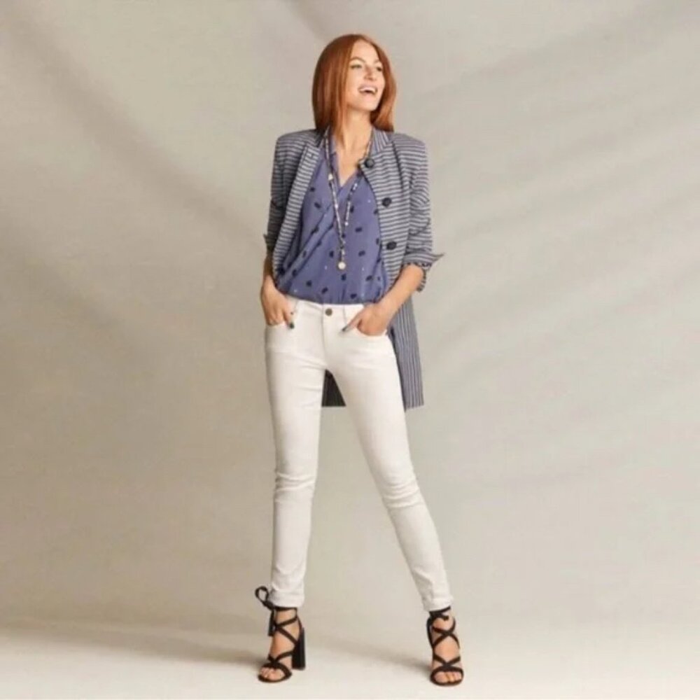 CAbi White Indie Jeans Style 752 Size 8